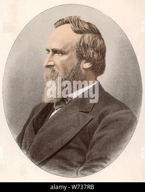 RUTHERFORD B. HAYES (1822-1893), 19. Präsident der Vereinigten Staaten Stockfoto