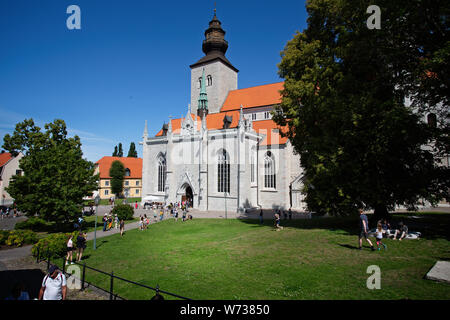 Die Kathedrale von St. Maria in Visby, Gotland, Schweden am 20. Juli 2019 Stockfoto