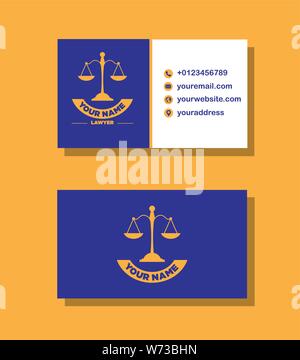 Rechtsanwalt Karte Vorlage Stock Vektor