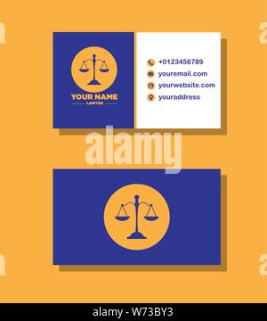 Rechtsanwalt Karte Vorlage Stock Vektor