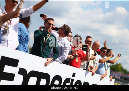 Budapest, Ungarn. 04 Aug, 2019. Treiber Parade GP von Ungarn, Budapest 2-4 August 2019 Hungaroring Credit: Unabhängige Fotoagentur/Alamy leben Nachrichten Stockfoto