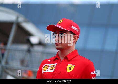 Budapest, Ungarn. 04 Aug, 2019. #16 Charles Leclerc, Scuderia Ferrari. GP von Ungarn, Budapest 2-4 August 2019. Credit: Unabhängige Fotoagentur/Alamy leben Nachrichten Stockfoto