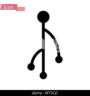 Abstrakte Technologie Hintergrund mit Linien, Kreise und Symbole. Wachstum Baum Schaltungskonzept mit Handy, Technik, Laptop, Cloud Computing, USB, Stock Vektor