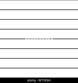 Horizontale Streifen Muster. Nahtlose Muster von schwarzen und weißen Farben der kleine sich wiederholende Streifen. Lineare einfarbige geometrische Struktur. Einfache und moderne Stock Vektor