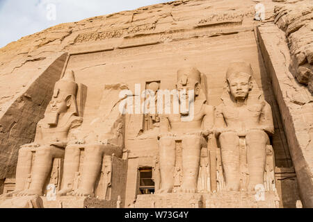 Abu Simbel Tempel, Wundervolle Sehenswürdigkeit von Pharao Ramses der Große gebaut, Ägypten Stockfoto