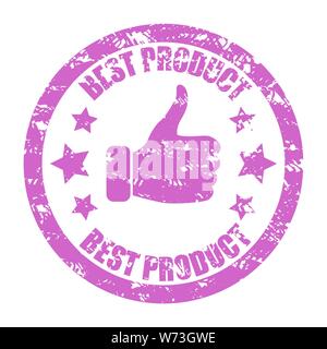 Markieren Stempel beste Produkt für Los-Paket. Vektor Markierung auf Paket Produkt, Abbildung: beste Qualität Gummidichtung, shop Paket markieren, Werbung Stock Vektor
