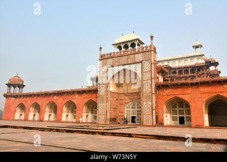 Akbars Grab, Sikandra, Uttar Pradesh, Indien, Asien Stockfoto