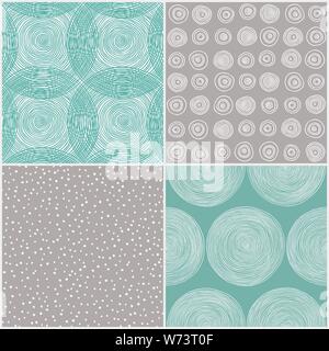 Satz von nahtlosen Hand gezeichnet. Vektor Stock Vektor