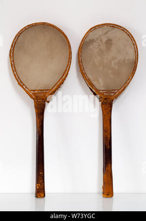 Vintage Antik britischen Ping Pong oder Tischtennisschläger - von Jaques London Stockfoto