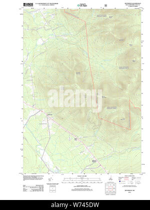 USGS TOPO Karte New-Hampshire NH Jefferson 20120615 TM Wiederherstellung Stockfoto