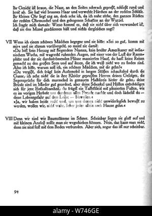 De Kafka Betrachtung (1908) 94. Stockfoto