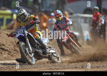 4 august 2019 Lommel, Belgien FIM Motocross World Championship 2019 04-08-2019: Motorsport: MXGP Lommel: Lommel FIM Motocross World Championship 2019 Lommel Belgien EMX250 Renn2 Ralvo Dankers (NED) Stockfoto