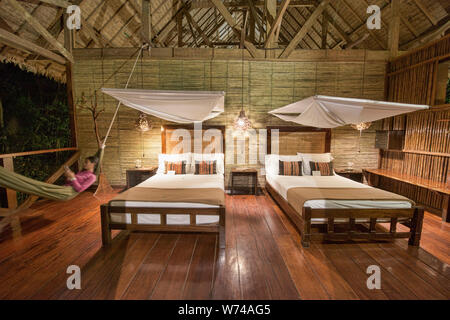 Luxury Resort im Dschungel, peruanischen Amazonas Stockfoto