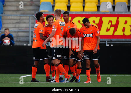 02-08-2019: Fußball: v FC Volendam: Cambuur Leeuwarden Vreugde na de 2-4 Stockfoto