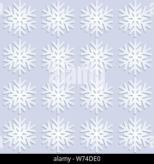 Winter Muster mit Schneeflocken. Nahtlose bakground. Im Vektor-EPS 10. Stock Vektor