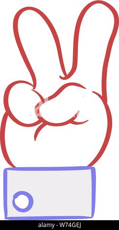 Cartoon hand Frieden Zeichen Stock Vektor
