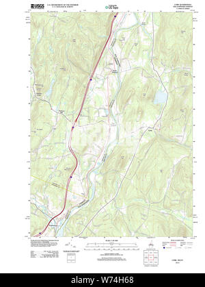 USGS TOPO Karte New-Hampshire NH Lyme 20120607 TM Wiederherstellung Stockfoto
