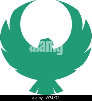 Raubvogel kreisförmigen Logo oder Emblem Stock Vektor