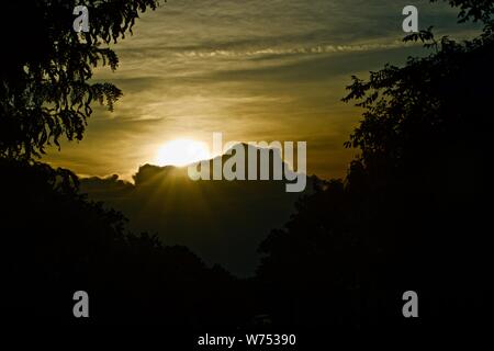 Thunder Head Wolken bei Sonnenaufgang, Canyon, Texas. Stockfoto