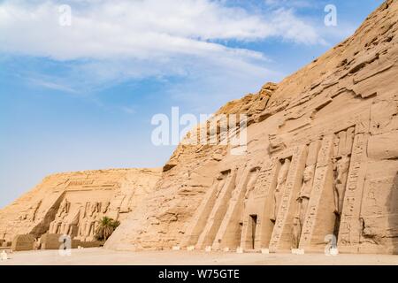 Abu Simbel Tempel, Wundervolle Sehenswürdigkeit von Pharao Ramses der Große gebaut, Ägypten Stockfoto