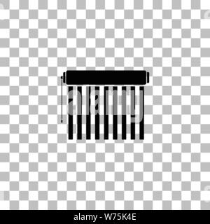 Jalousie. Flache schwarze Symbol auf einen transparenten Hintergrund. Piktogramm für Ihr Projekt Stock Vektor