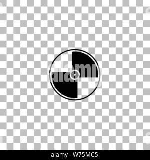 Disc. Flache schwarze Symbol auf einen transparenten Hintergrund. Piktogramm für Ihr Projekt Stock Vektor