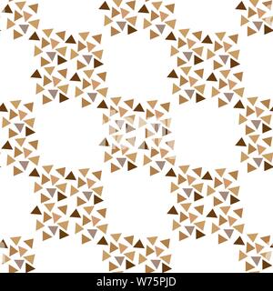 Weiße, dreieckige Mosaik Abstrakte nahtlose Muster. Vektor Low Poly style Abbildung. Stock Vektor