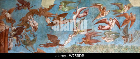 Kampf zwischen Engel und Dämonen Seelen zu nehmen Stockfoto