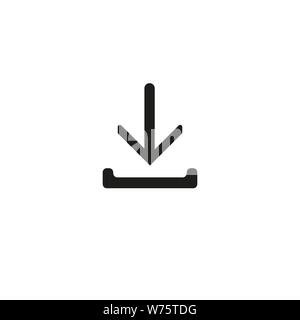 Das Symbol zum Herunterladen. download vector Vector Graphic illustration Stock Vektor