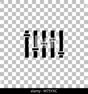 Equalizer. Flache schwarze Symbol auf einen transparenten Hintergrund. Piktogramm für Ihr Projekt Stock Vektor