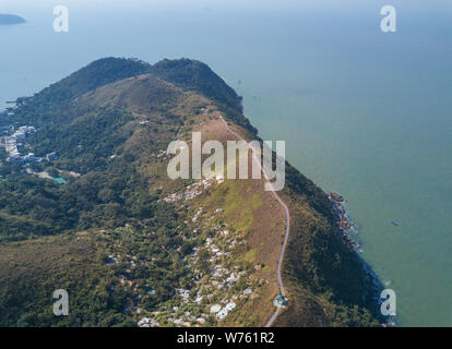 ------ Luftbild des Fischerdorf Tai O in Hongkong, China, 22. Dezember 2017. Tai O ist ein kleines Fischerdorf, das Venedig von Hong genannt Stockfoto