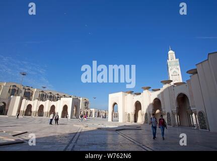 - - Datei - - Innenansicht der größten Marokkos Moschee Hassan II.-Moschee in Casablanca, Marokko, 17. November 2017. Die Hassan-II.-Moschee oder Grande Moschee Stockfoto