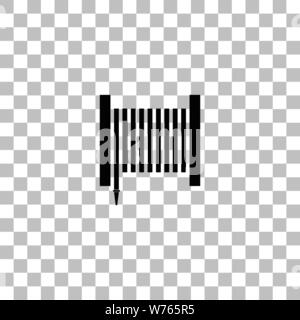 Wasserschlauch. Flache schwarze Symbol auf einen transparenten Hintergrund. Piktogramm für Ihr Projekt Stock Vektor