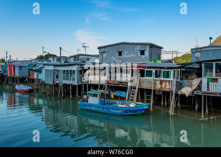---- Blick auf das Fischerdorf Tai O in Hongkong, China, 22. Dezember 2017. Tai O ist ein kleines Fischerdorf mit der Bezeichnung "Venedig von Hongkong" i Stockfoto