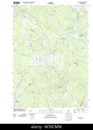 USGS TOPO Karte New-Hampshire NH Pittsfield 20120608 TM Wiederherstellung Stockfoto