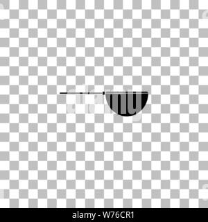 Fischernetz. Flache schwarze Symbol auf einen transparenten Hintergrund. Piktogramm für Ihr Projekt Stock Vektor