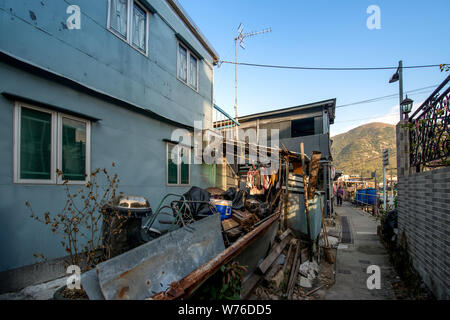 ---- Blick auf das Fischerdorf Tai O in Hongkong, China, 22. Dezember 2017. Tai O ist ein kleines Fischerdorf mit der Bezeichnung "Venedig von Hongkong" i Stockfoto