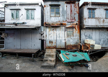 ---- Blick auf das Fischerdorf Tai O in Hongkong, China, 22. Dezember 2017. Tai O ist ein kleines Fischerdorf mit der Bezeichnung "Venedig von Hongkong" i Stockfoto