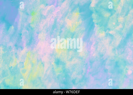Abstrakte bunten Hintergrund der Aquarellmalerei. Mehrfarbige Muster auf bemalte Wand. Kunst, Aquarelle, Malerei im modernen Stil. Hell blau Stockfoto