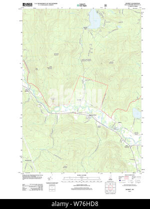 USGS TOPO Karte New-Hampshire NH Rumney 20120508 TM Wiederherstellung Stockfoto