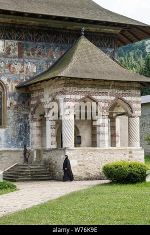 Sucevița Kloster (Mănăstirea Sucevița), Bukowina, Rumänien. Eine der berühmten bemalten Kirchen an der Moldau, es war im Jahre 1601 eingerichtet Stockfoto