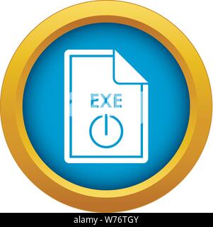 Datei exe Symbol blau Vector isoliert Stock Vektor