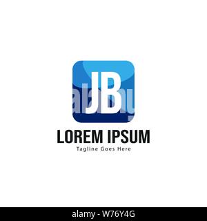 Erste JB logo Vorlage mit modernen Rahmen. Minimalistische JB schreiben logo Vector Illustration Design Stock Vektor