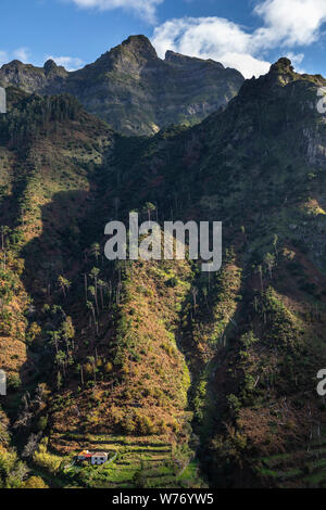 Bergen über Serra de Agua, Madeira Stockfoto