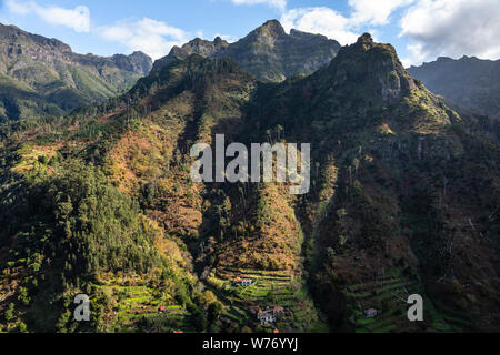 Bergen über Serra de Agua, Madeira Stockfoto