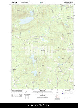 USGS TOPO Karte New-Hampshire NH Tuftonboro 20120508 TM Wiederherstellung Stockfoto