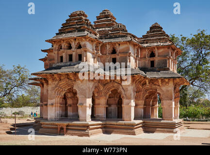 Lotus Mahal, Hampi, UNESCO-heritge Website, Karnataka, Indien Stockfoto
