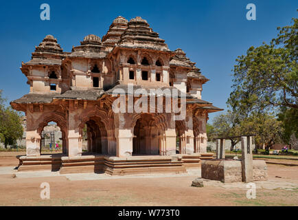 Lotus Mahal, Hampi, UNESCO-heritge Website, Karnataka, Indien Stockfoto