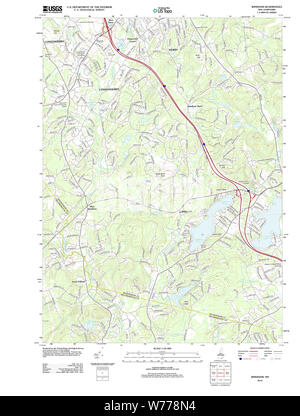 USGS TOPO Karte New-Hampshire NH Windham 20120517 TM Wiederherstellung Stockfoto