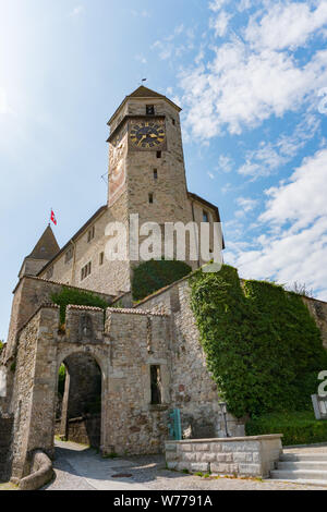 Rapperswil SG/Schweiz - 3. August 2019: Blick auf die Kirche von Sankt Johann in Rapperswil Stockfoto